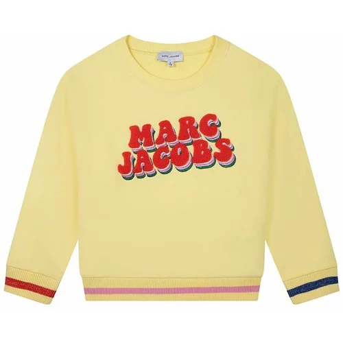 Marc Jacobs Otroška bombažna mikica rumena barva,