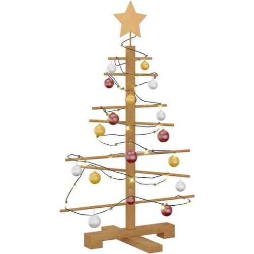 VidaXL Drveno božićno drvce s stalakom Smeđa 75 cm bambus Slike