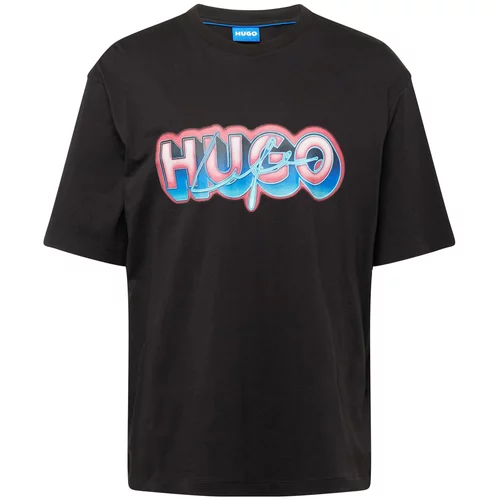 Hugo Blue Majica 'Nillumi' modra / svetlo modra / roza / črna