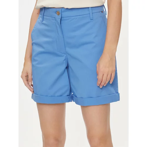 Tommy Hilfiger Kratke hlače iz tkanine WW0WW41769 Modra Regular Fit