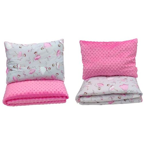 Olimp Sport Dvostrani jorgan i jastuk 160X90 - ROZE BALERINA Cene