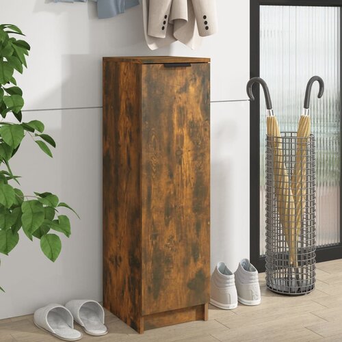 The Living Store Omarica za čevlje dimljeni hrast 30x35x100 cm konstruiran les - Omarica Za Čevlje, (21434052) Slike