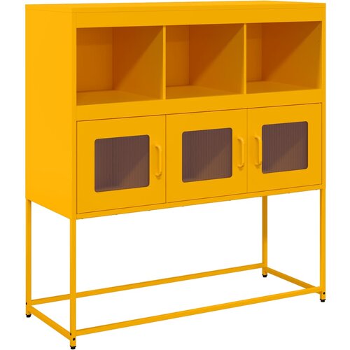Maison Chic Komoda - Predalnik gorčično rumena 100,5x39x107 cm hladno valjano jeklo, (21721256) Cene