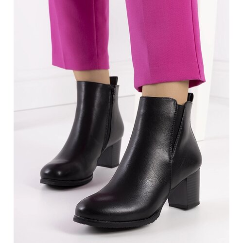 Gemre Black block heel ankle boots Begger&amp;#039;s - round toe Slike