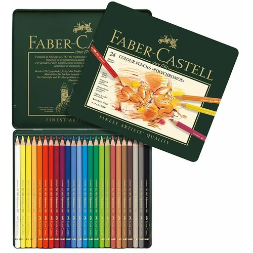 Faber-castell Polychromos barvni svinčniki, 24 kosov