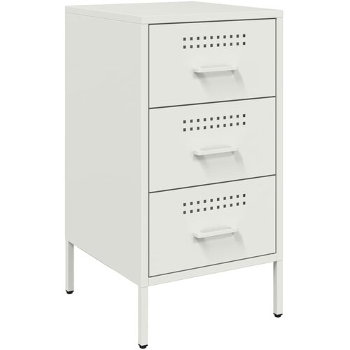 Maison Chic Nočna omarica - Nočna miza bela 36x39x68 cm jeklo, (21688554) Slike