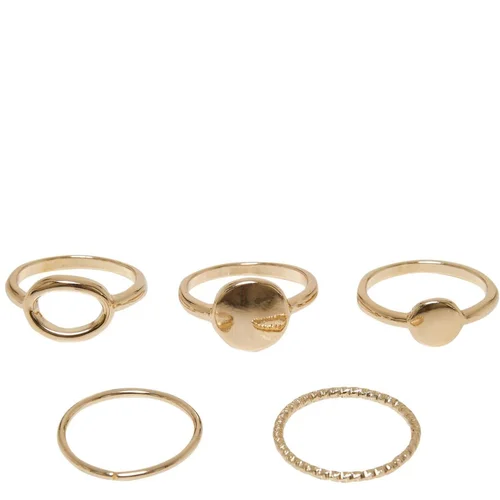 Urban Classics 5-Pack Rings - Gold Colors