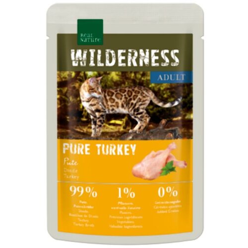 Real Nature Cat Wilderness Adult Pure Turkey puran 85g vrečka Cene