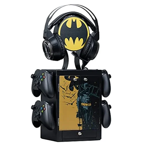 Numskull Numskoll uradna igralna omarica Batman, imetnik krmilnika, stojalo za slušalke za PS5, Xbox Series X S, Nintendo Switch - uradno blago DC Comics, (21153506)