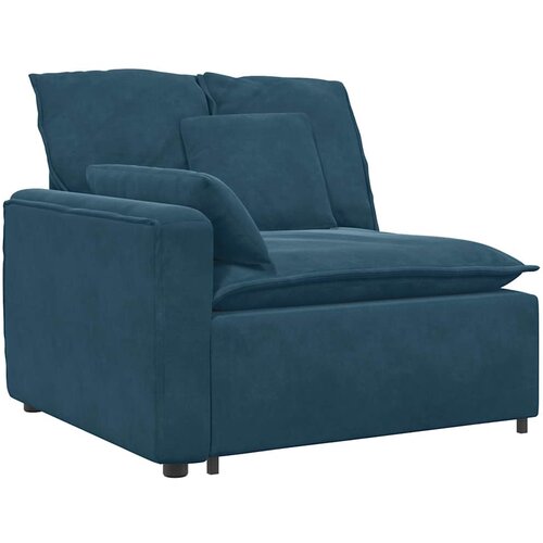  Modularna sofa s jastucima, plava bar&amp;scaron;unasta Slike