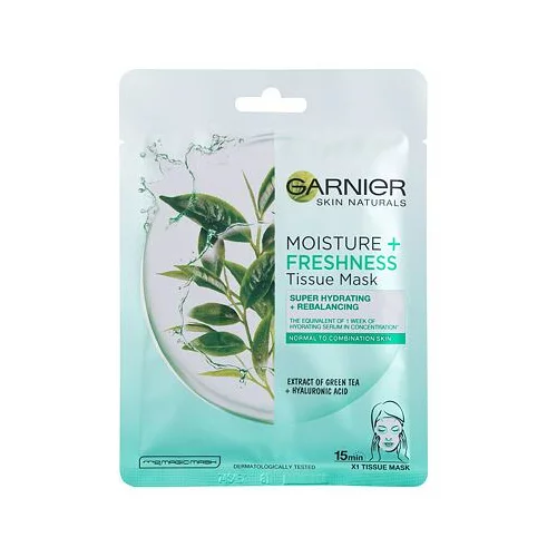 Garnier Skin Naturals Moisture + Freshness vlažilna in osvežilna maska ​​za obraz 1 ks za ženske