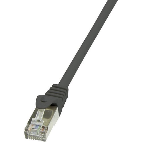 Logilink CP1023S RJ45 omrežni kabel\, Patch kabel CAT 5e F/UTP 0.50 m črna z za&scaron;čitnim zapornim zatičem 1 kos, (20415421) Cene