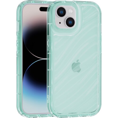 Apple aurora wave maska za iphone 15 - zelena Slike
