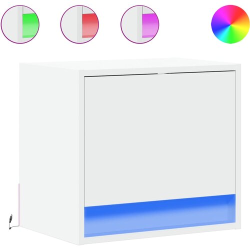 Maison Chic Stenski Dvo delni komplet Nočne omarice - Nočne mize z LED lučkami bela, (21687143) Cene