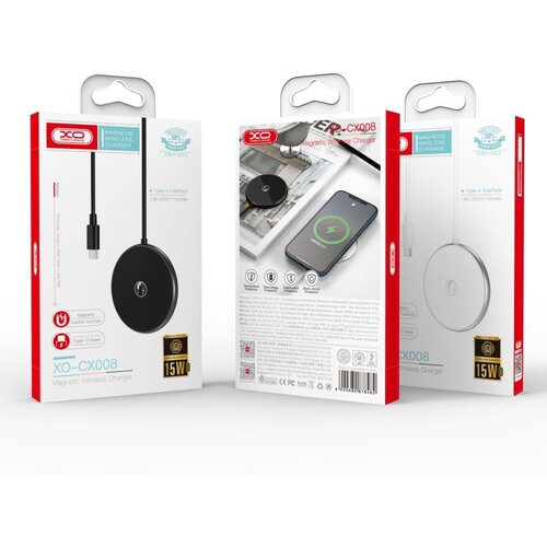 XO bežični punjač 15W CX008 magnetski bijeli Slike
