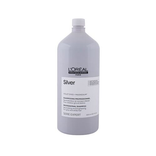 L&amp;acute;Or&amp;eacute;al Paris S&amp;eacute;rie Expert Silver &amp;scaron;ampon za sive lase 1500 ml po&amp;scaron;kodovana steklenička za ženske Slike