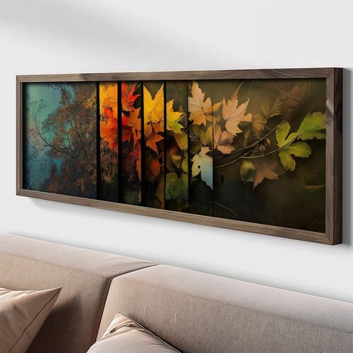 WALLXPERT LAC006-120 Multicolor Decorative Framed MDF Painting Cene