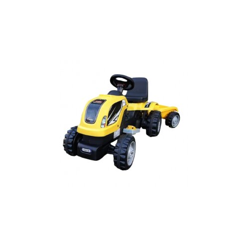 Traktor na akumulator sa prikolicom MMX žuta Slike