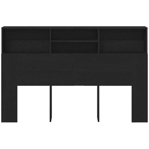  Glava kreveta s ormarićem Zidne Crni hrast 160 x 19 x 103,5 cm Slike
