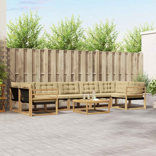  Set vanjskih sofa 8 pcs Bijela i bež 79 x 79 x 37 cm Cene