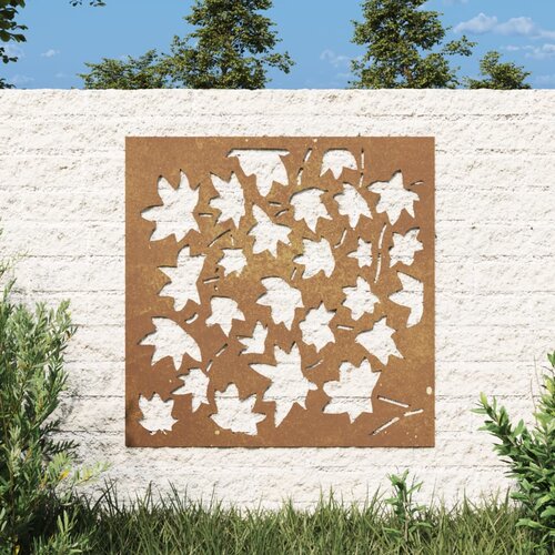 VidaXL Vrtna stenska dekoracija 55x55 cm corten jeklo javorjevi listi Slike