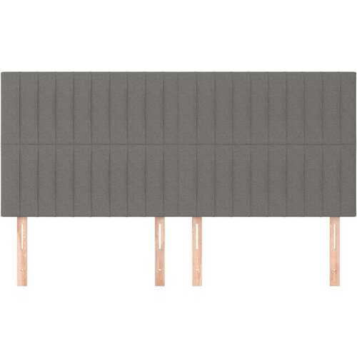  Uzglavlje 4 kom tamnosivi 100x5x78/88 cm od tkanine Slike
