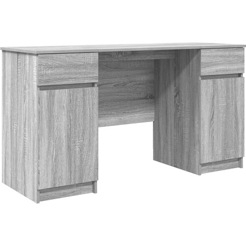 VidaXL Radni stol Siva Sonoma 140x49x76 cm Konstruirano drvo Slike
