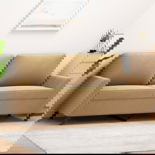 vidaXL Kavč dvosed rjav 140 cm žamet Cene