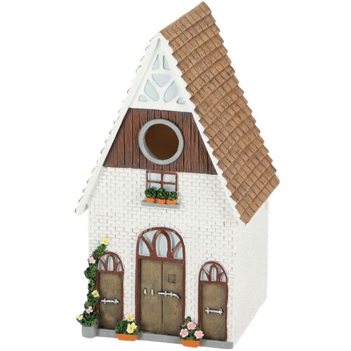 Esschert Design bijela kućica za ptice Farm House Slike