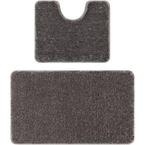 RugsX Preproge Dvodelni kopalniški set preproga SANTA, navaden, 60x100 cm Siva Cene