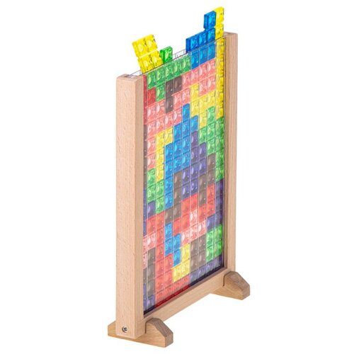 Montessori vertikalni tetris u drvenom okviru Slike