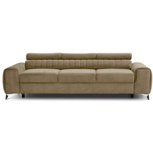 ELTAP Svjetlo smeđa baršunasti sklopiva sofa 261 cm Laurence – Cene