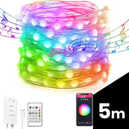 Family Christmas Pametni svetlobni niz Bluetooth USB 33 RGBIC LED 5m Cene