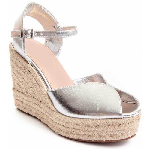 Leindia Espadrile 88494 Srebrna Slike