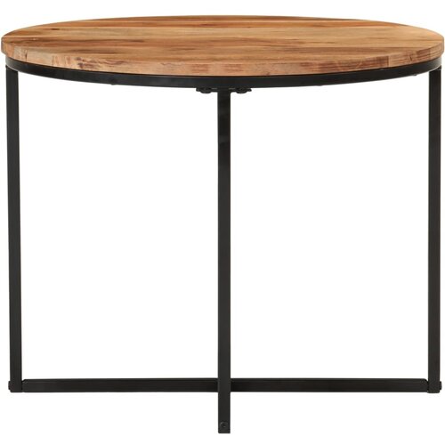 Maison Chic Klubska mizica - kavna mizica - Nizka mizica 55x55x45 cm trden akacijev les in železo, (21754091) Slike