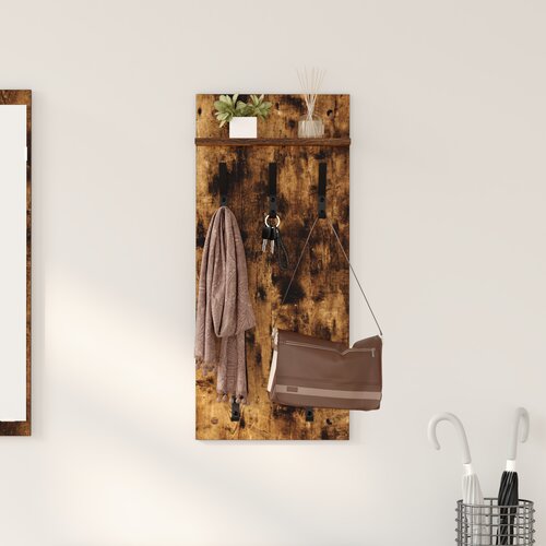 vidaXL Vješalica za kapute na zidu Dimljeni hrast 90 x 40 x 10 cm Cijene