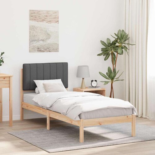  Posteljni okvir z oblazinjenim vzglavjem Temno siva 75 x 190 cm, (5000101715) Cene