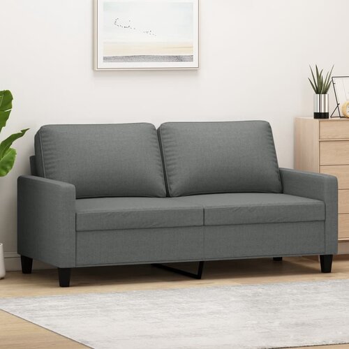 The Living Store Dvosed temno siv 140 cm blago - Kavč Dvosed, (21836227) Cene