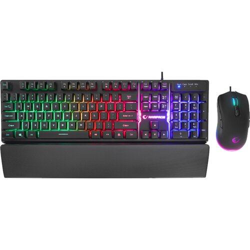 Rampage Tastatura + mi&scaron; gaming KM-RX7 FORTUNA Rainbow Backlit FULL SIZE US/ENGLISH Layout 6400 dpi Mouse... Cijene