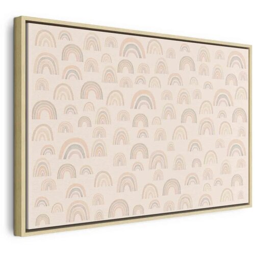  Slika - August Sky - Various Sizes of Rainbows in Calm Colors 90x60 U prirodnom drvenom okviru Cene