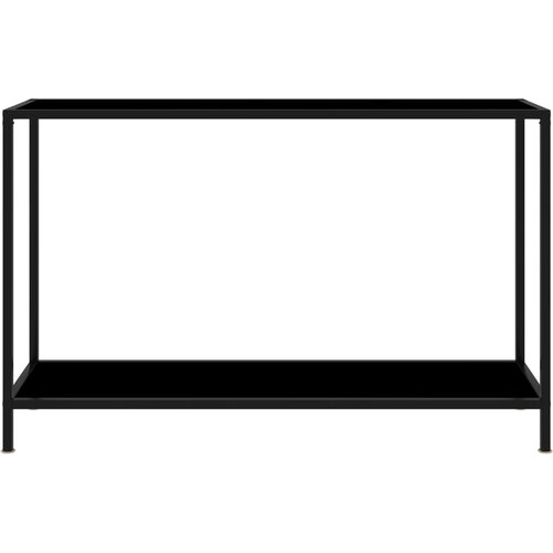 Maison Chic konzolna miza - miza ob steni črna 120x35x75 cm kaljeno steklo, (21786409) Cene
