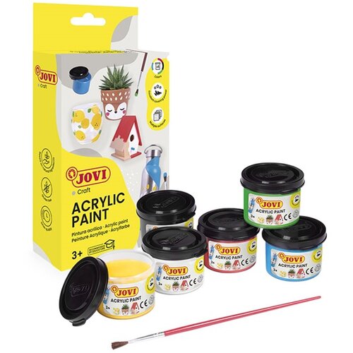 Jovi komplet akrilnih barv 6x35 ml + čopič RABLJENO Slike