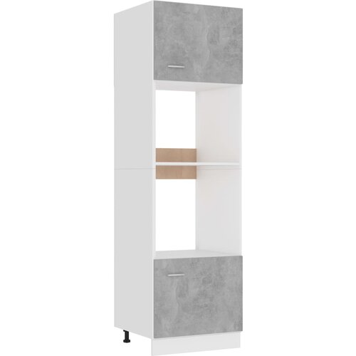 Ormarić za mikrovalnu siva boja betona 60x57x207 cm od iverice Cijene