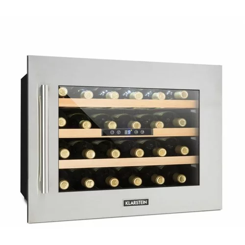 Klarstein Vinsider 24D, vgradni hladilnik za vino, 24 steklenic, nerjaveče jeklo