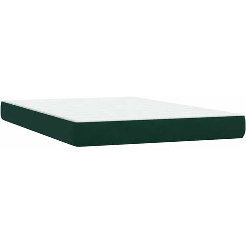 Box Spring krevet s madracem tamno zeleni 160x220 cm bar&amp;scaron;un Slike
