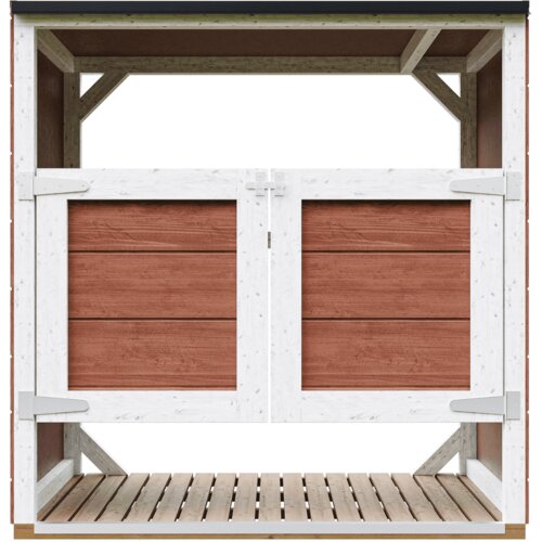 Timbela Nadstre&scaron;ek za smetnjake 2x240L, vrtna shramba M980A-REDWOOD RED, (5000227478) Cene
