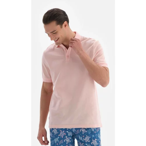 Dagi Light Pink Pique Polo Neck T-Shirt