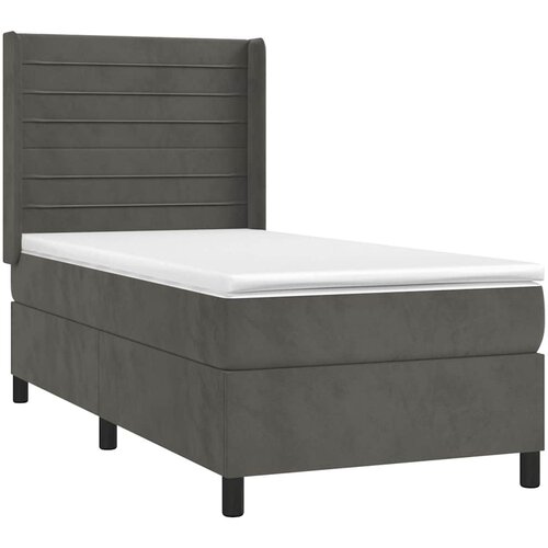 Box spring krevet s madracem tamnosivi 90x200 cm bar&amp;scaron;unasti Slike