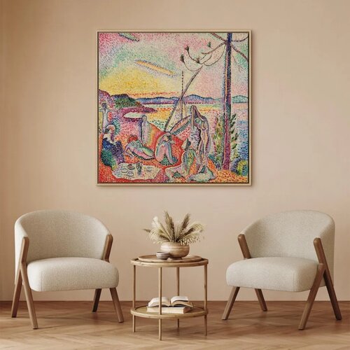  Slika - Henri Matisse &amp;ndash; Luxe Calme et Volupt&amp;eacute; 40x40 U prirodnom drvenom okviru Slike
