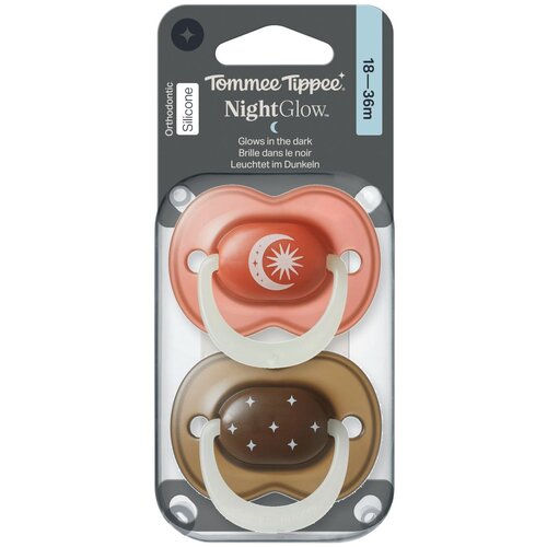 Tommee Tippee tolažilna duda - silikon , nočna, 0-6m, M, 2/1 Cene